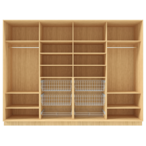 Garderoob Nelja Liuguksega Pähkel Parona Nelja Pesukorviga Kahe Jalatsikorviga