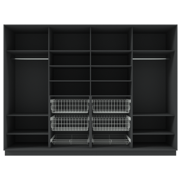 Garderoob Nelja Lükanduksega Must Struktuurne Nelja Pesukorviga Kahe Jalatsikorviga Garderoob Nelja Lükanduksega Must Struktuurne Nelja Pesukorviga Kahe Jalatsikorviga