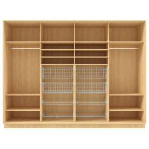 Garderoob Nelja Liuguksega Pähkel Parona Nelja Pesukorviga Nelja Jalatsikorviga