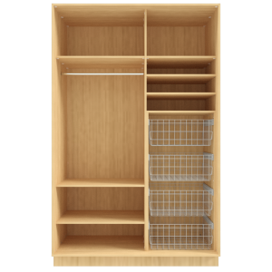 Garderoob Kahe Liuguksega Pähkel Parona Nelja Pesukorviga paremal.