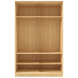 Riidekapp Garderoob Kahe Liuguksega Pähkel Parona