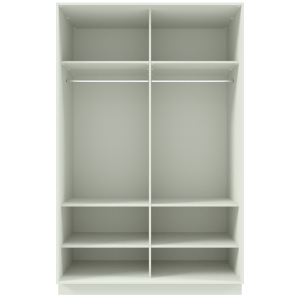 Riidekapp Garderoob Kahe Liuguksega Valge 