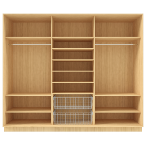 Garderoob Kolme Liuguksega Pähkel Parona Kahe Pesukorviga