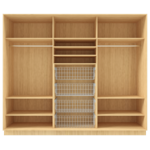 Garderoob Kolme Liuguksega Pähkel Parona Nelja Pesukorviga