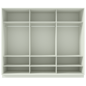 Garderoob Riidekapp Valge Kolme Liuguksega