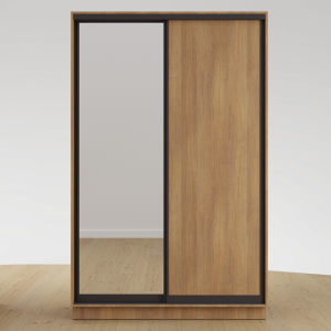 Riidekapp Garderoob Kahe Liuguksega Pähkel Parona Peegeluksega