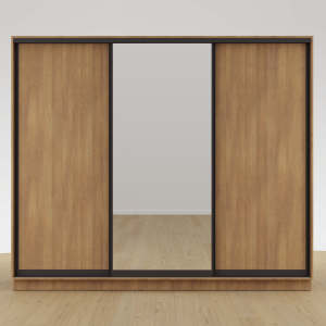 Garderoob Kolme Liuguksega Pähkel Parona Peegliga Kolme Pesukorviga Kahe Jalatsikorviga