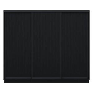 Garderoob Kolme Lükanduksega Must Struktuurne Nelja Pesukorviga