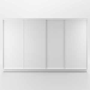 Garderoob Riidekapp Nelja Liuguksega Valge 