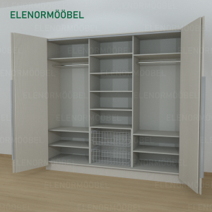 Riidekapp Garderoob Kahe Voldikuksega Kahe Pesukorviga Kašmiir Hall