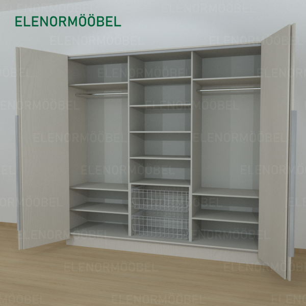 Riidekapp Garderoob Kahe Voldikuksega Kahe Pesukorviga Kašmiir Hall