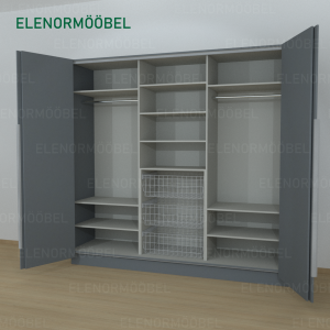 Riidekapp Garderoob Kahe Voldikuksega Kolme Pesukorviga Monument Hall