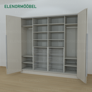 Riidekapp Garderoob Kahe Voldikuksega Kuue Pesukorviga Kašmiir Hall