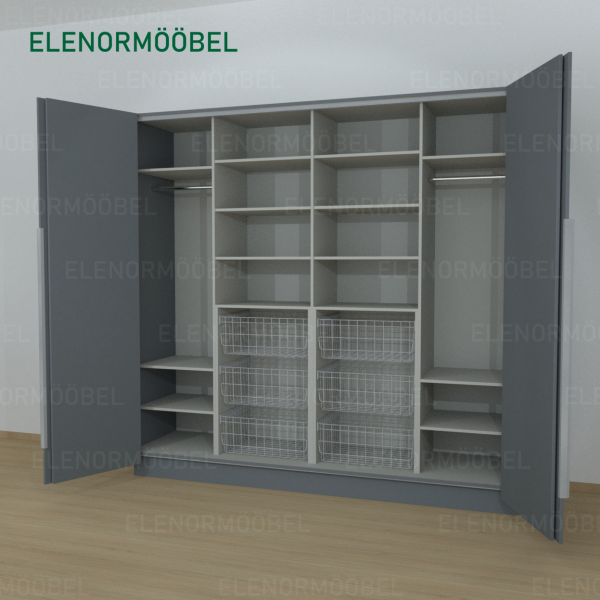 Riidekapp Garderoob Kahe Voldikuksega Kuue Pesukorviga Monument Hall