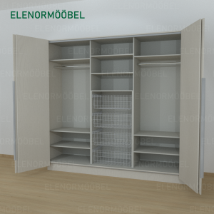 Riidekapp Garderoob Kahe Voldikuksega Nelja Pesukorviga Kašmiir Hall