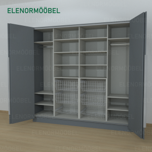 Riidekapp Garderoob Kahe Voldikuksega Nelja Pesukorviga Kahe Jalatsikorviga Monument Hall