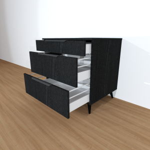 Kummut Kolme sahtliga Must struktuurne