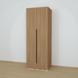 Riidekapp Garderoob Kahe Käänduksega Pähkel Parona