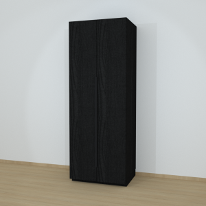 Riidekapp Garderoob Kahe Käänduksega Must Struktuurne