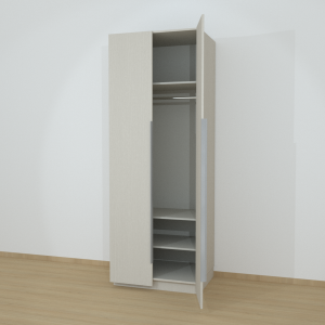 Riidekapp Gaderoob Kahe Käänduksega Kašmiir Hall