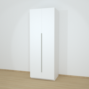 Riidekapp Garderoob Kahe Käänduksega Valge 