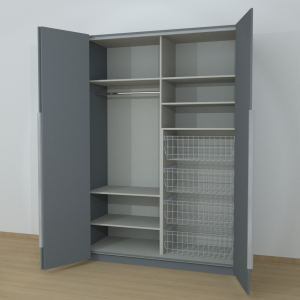 Riidekapp Garderoob Voldikuksega Nelja Pesukorviga Paremal Monument Hall