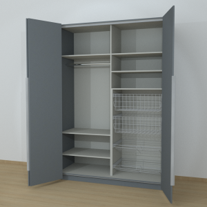 Riidekapp Garderoob Voldikuksega Kahe Pesukorviga Kahe Jalatsiorviga Paremal Monument Hall