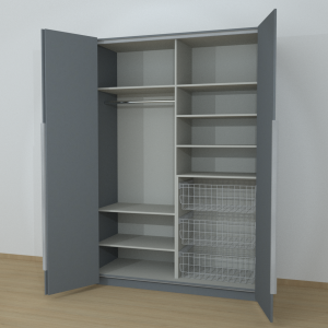 Riidekapp Garderoob Voldikuksega Kolme Pesukorviga Paremal Monument Hall