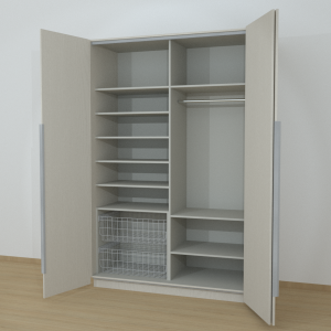 Riidekapp Garderoob Voldikuksega Kahe Pesukorviga Vasakul Kašmiir Hall