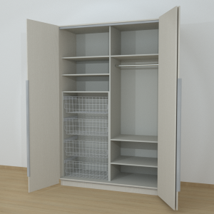 Riidekapp Garderoob Voldikuksega Nelja Pesukorviga Vasakul Kašmiir Hall