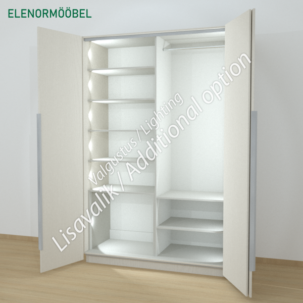 Riidekapp Garderoob Voldikuksega Kahe Pesukorviga Ja Ühe Jalatsikorviga Vasakul Kašmiir Hall